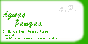 agnes penzes business card